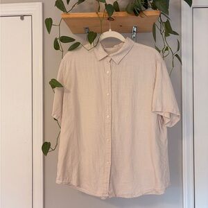 Quince 100% Linen Short-Sleeve Button-Down Shirt